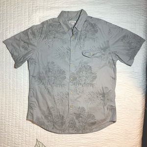Merona Grey Button Down Hawaiian Shirt